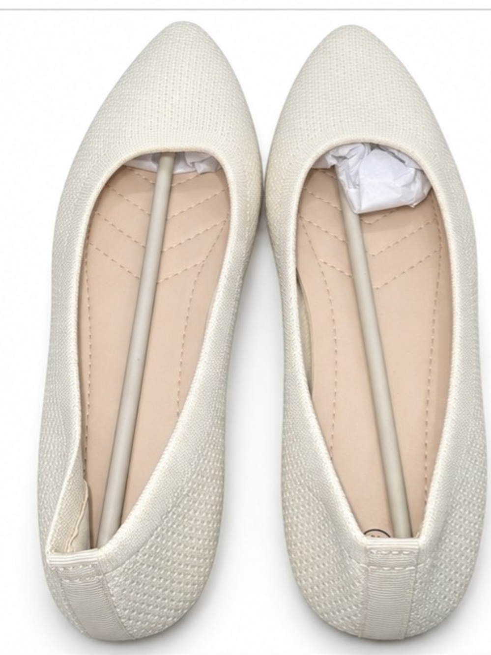 BABUDOG Women’s Nude Mesh Pointed-Toe Dress Flats Size 11 New in Box